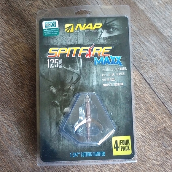 Spitfire MAXX 125 Cut Broadheads - 3-Blade Turkey Hunting Broadhead (3 Pack)